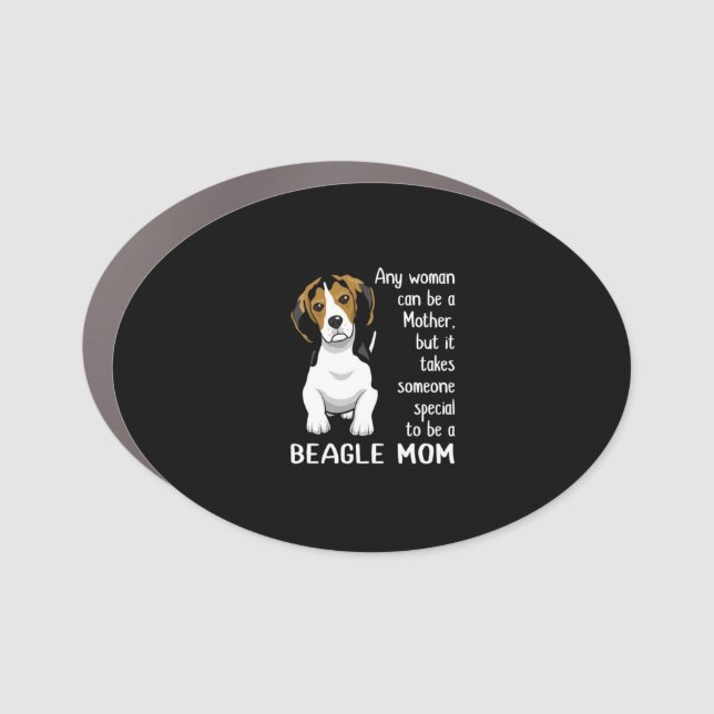 Beagle Mom Car Magnet (Front)
