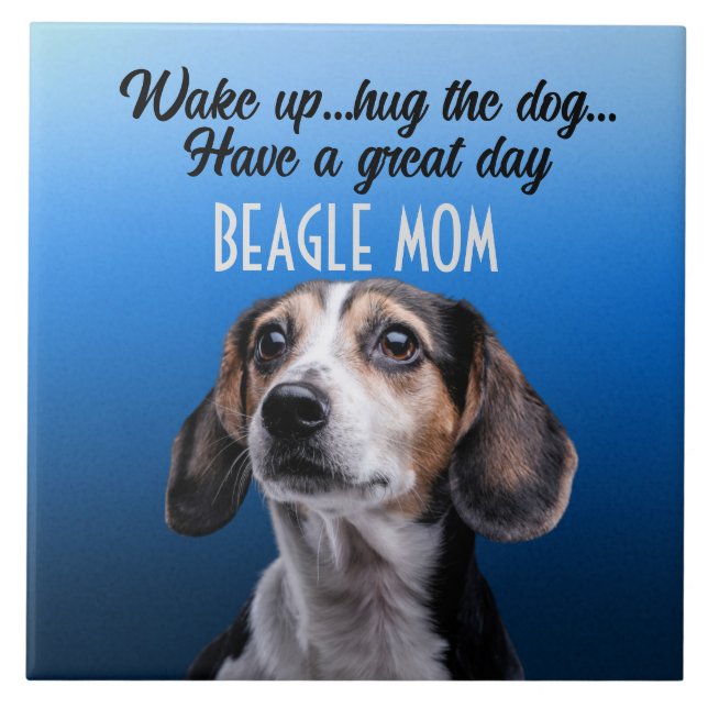 Beagle Mom Ceramic Tile (Front)