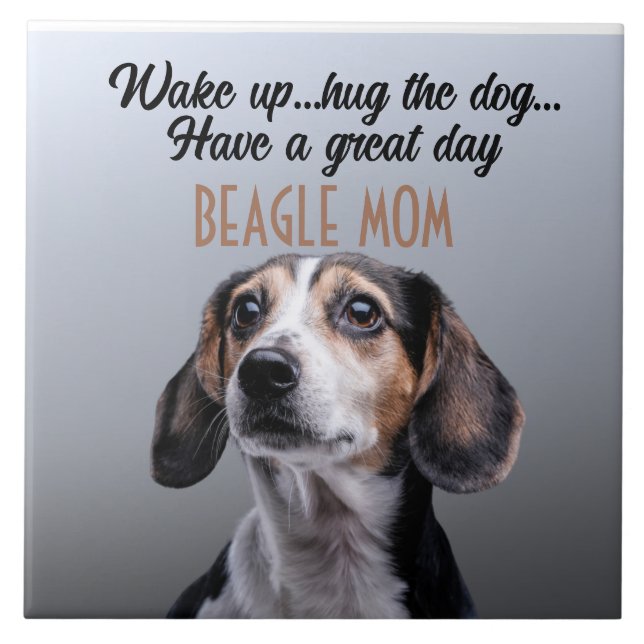 Beagle Mom Ceramic Tile (Front)