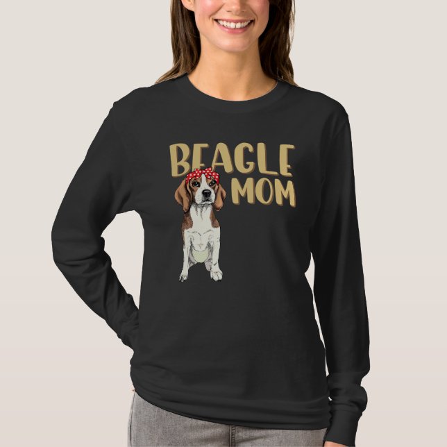 Beagle Mom  Cute Dog Day Headbands For Women Men G T-Shirt (Front)