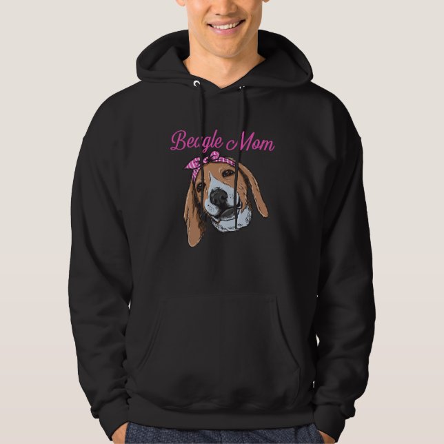 Beagle Mom  Cute Dog Mum Girlie Women s Hoodie (Front)