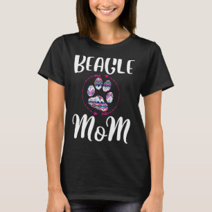 Beagle Mom Cute Paw Print Arrow Dog Owner T-Shirt