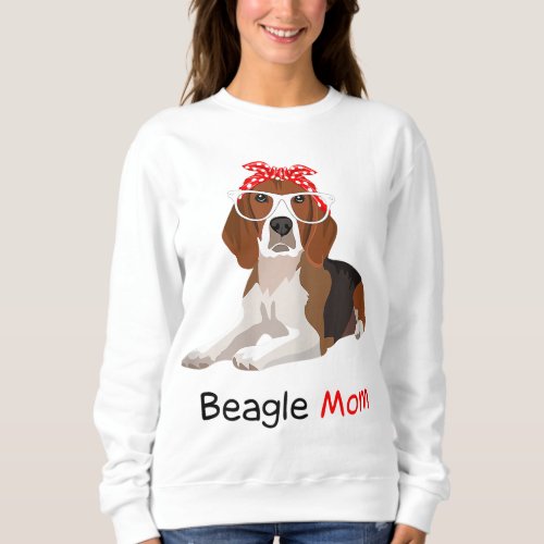 Beagle Mom Dog Bandana Pet Lover Gift Womens Beagl Sweatshirt