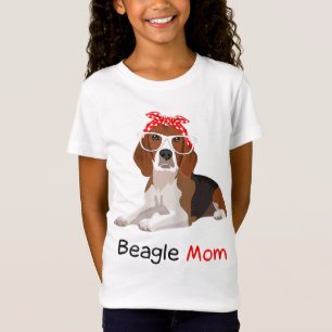 Beagle Mom Dog Bandana Pet Lover Gift Womens Beagl T-Shirt