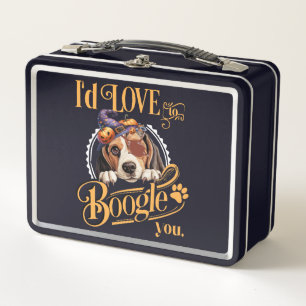 Beagle Mom Halloween Dog Lover Metal Lunch Box