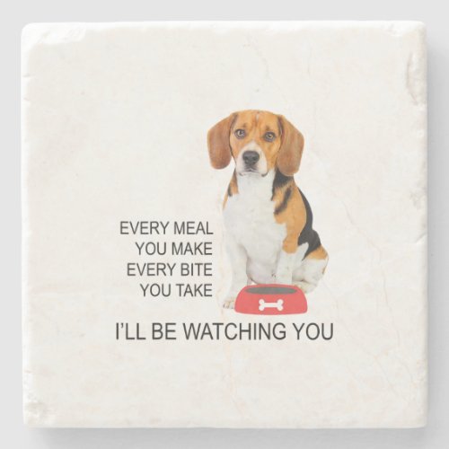 Beagle Mom Ill Be Watching Beagle  Stone Coaster
