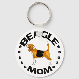 Beagle Mom Keychain