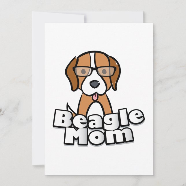 Beagle Mom Love Dog Mother's Day Gift Card (Front)