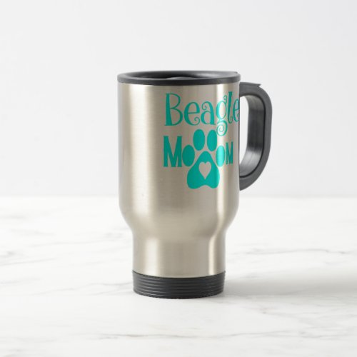 Beagle Mom Perfect Gift for Dog Beagle Owner Pet Travel Mug