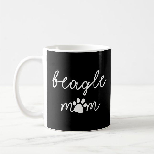 Beagle Mom Puppy Beagle Dog Lover Dog Mama Mothers Coffee Mug (Left)