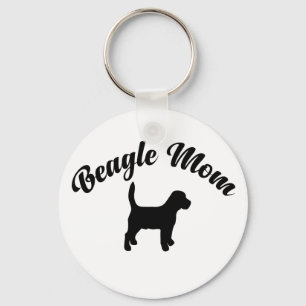 Beagle Mom Puppy Dog Canine Puppies Keychain