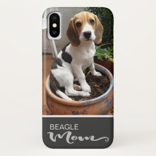 Beagle Mom Smooth Add Your Dog Photo iPhone X Case