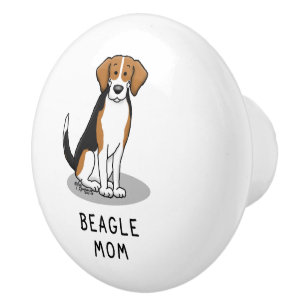 Beagle Mom (tri color 3) Dog Cute Dog Mom Ceramic Knob