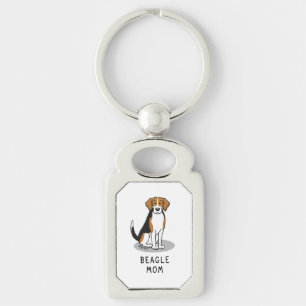 Beagle Mom (tri color 3) Dog Cute Dog Mom Keychain