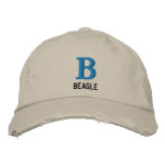 Beagle Monogram Embroidered Baseball Cap at Zazzle