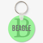 Beagle Monogram Keychain