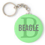 Beagle Monogram Keychain