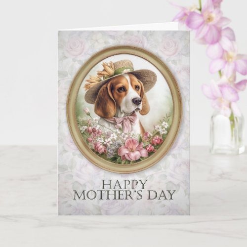 Beagle Mothers Day Card