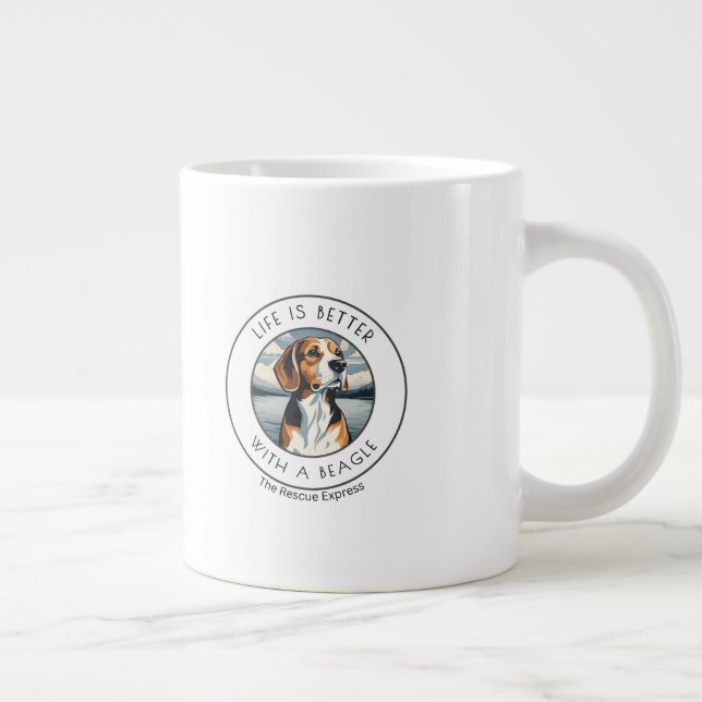 beagle, mug,  giant coffee mug (Right)