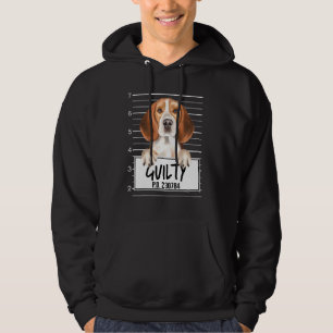 Beagle Mugshot Guilty Dog Hoodie