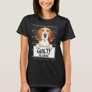 Beagle Mugshot Guilty Dog T-Shirt