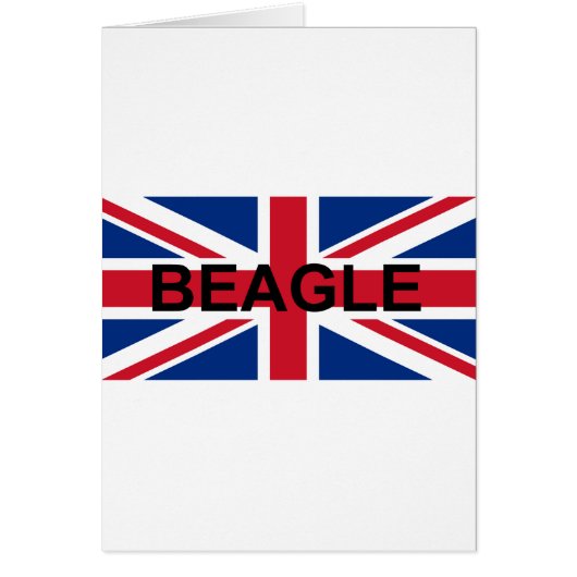 beagle name england United_Kingdom flag Cards (Front)