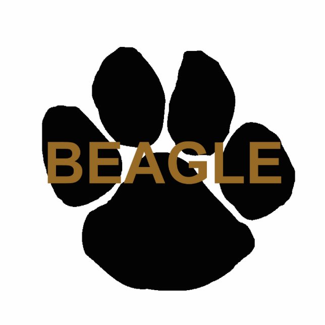 beagle name paw statuette (Front)