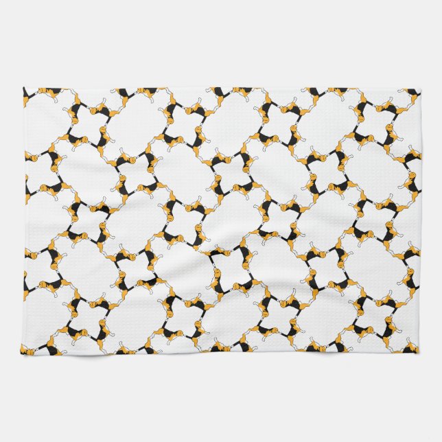 Beagle Network Kitchen Towel (Horizontal)