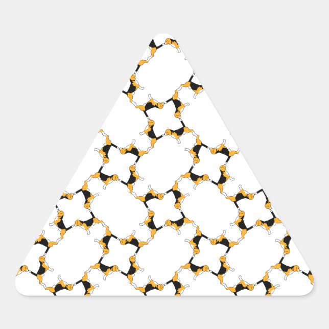 Beagle Network Triangle Sticker (Front)