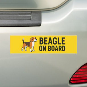 Beagle On Board – Cute Safety Sign Bumper Sticker