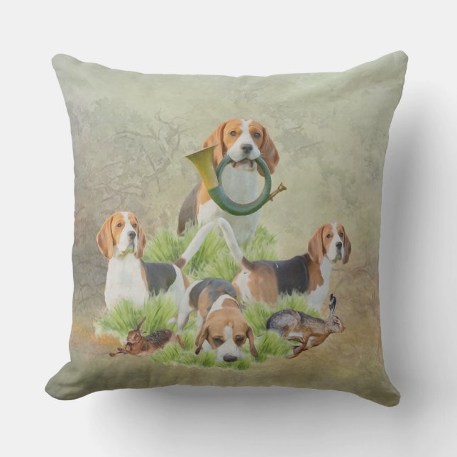 Beagle   outdoor pillow (Front)