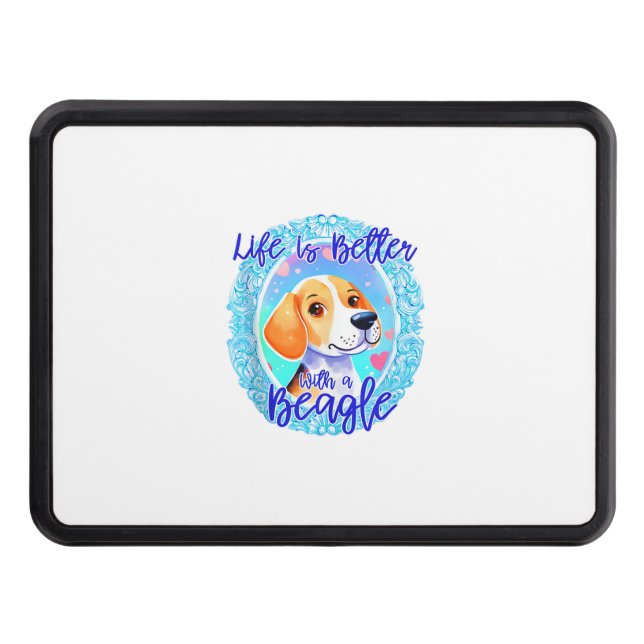 Beagle owner dog puppy mama beagle dog cute women  hitch cover (Front)