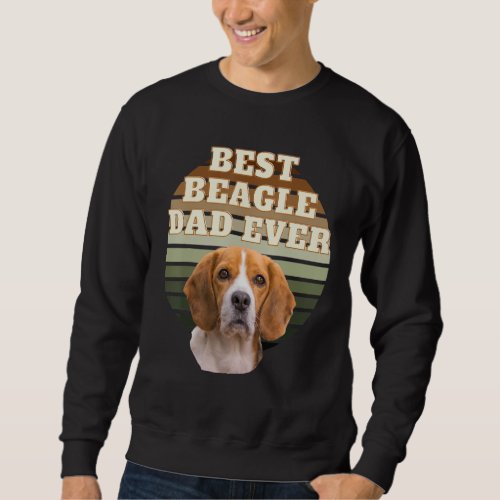 Beagle Owner  Dog  Vintage Sunset Best Beagle Dad Sweatshirt