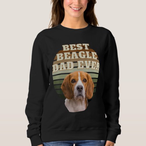 Beagle Owner  Dog  Vintage Sunset Best Beagle Dad Sweatshirt