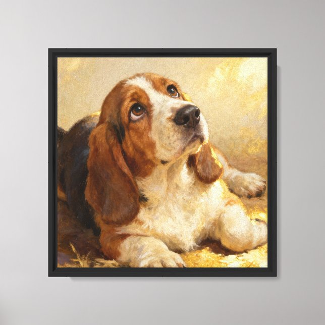 Beagle Painting Canvas Print (Front)