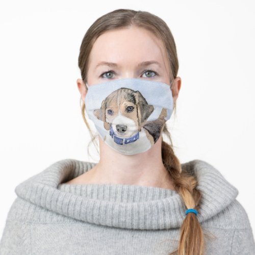 Beagle Painting _ Cute Original Dog Art Adult Cloth Face Mask