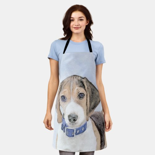 Beagle Painting _ Cute Original Dog Art Apron