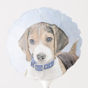 Beagle Painting - Cute Original Dog Art Balloon
