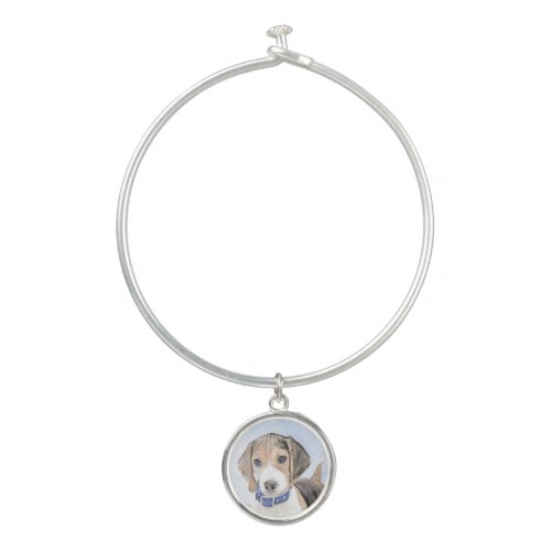 Beagle Painting _ Cute Original Dog Art Bangle Bracelet