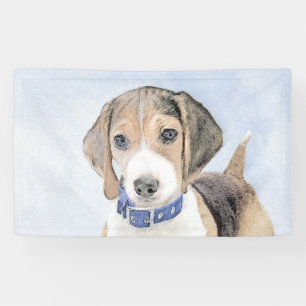 Beagle Painting - Cute Original Dog Art Banner