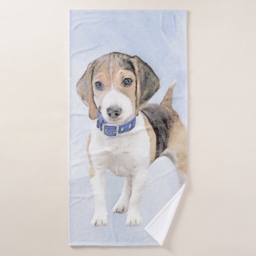 Beagle Painting _ Cute Original Dog Art Bath Towel Set