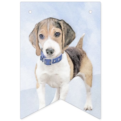 Beagle Painting _ Cute Original Dog Art Bunting Flags