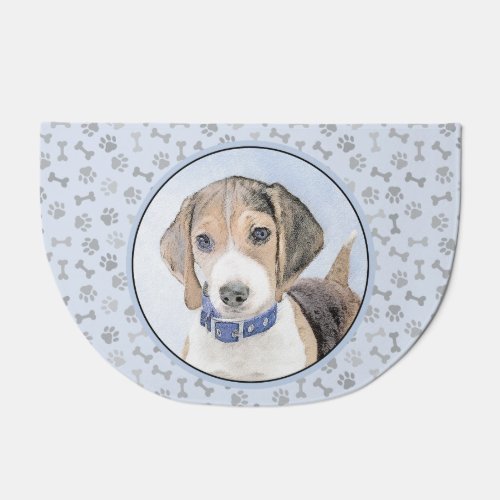 Beagle Painting _ Cute Original Dog Art Doormat