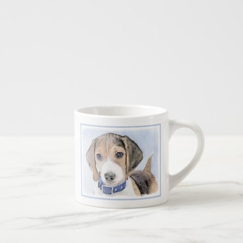 Beagle Painting _ Cute Original Dog Art Espresso Cup