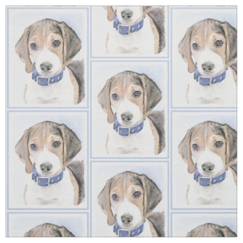 Beagle Painting _ Cute Original Dog Art Fabric
