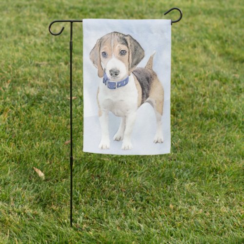 Beagle Painting _ Cute Original Dog Art Garden Flag