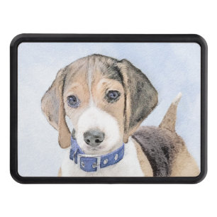 Beagle Painting - Cute Original Dog Art Hitch Cover