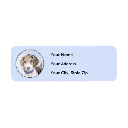 Beagle Painting _ Cute Original Dog Art Label
