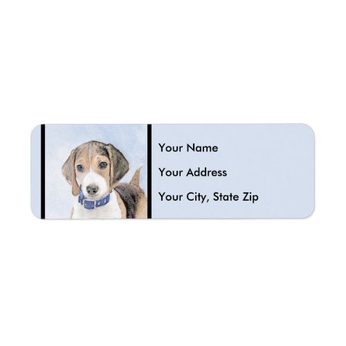 Beagle Painting _ Cute Original Dog Art Label