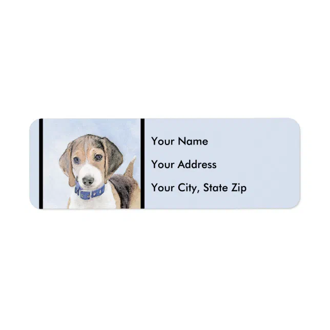 Beagle Labels Beagle Painting - Cute Original Dog Art Label | Zazzle